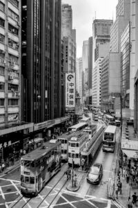 Errances urbaines à Hong-Kong. Photo noir et blanc de Pascal Picard